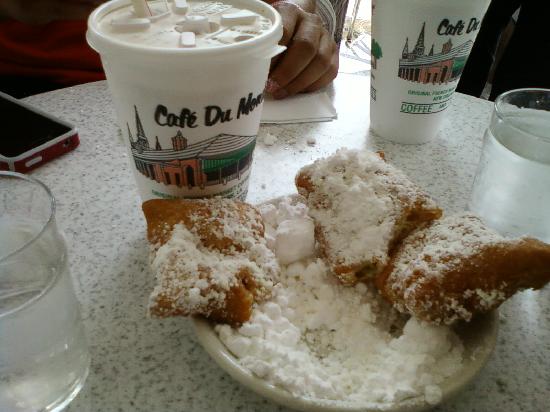 Image result for cafe au lait and beignets